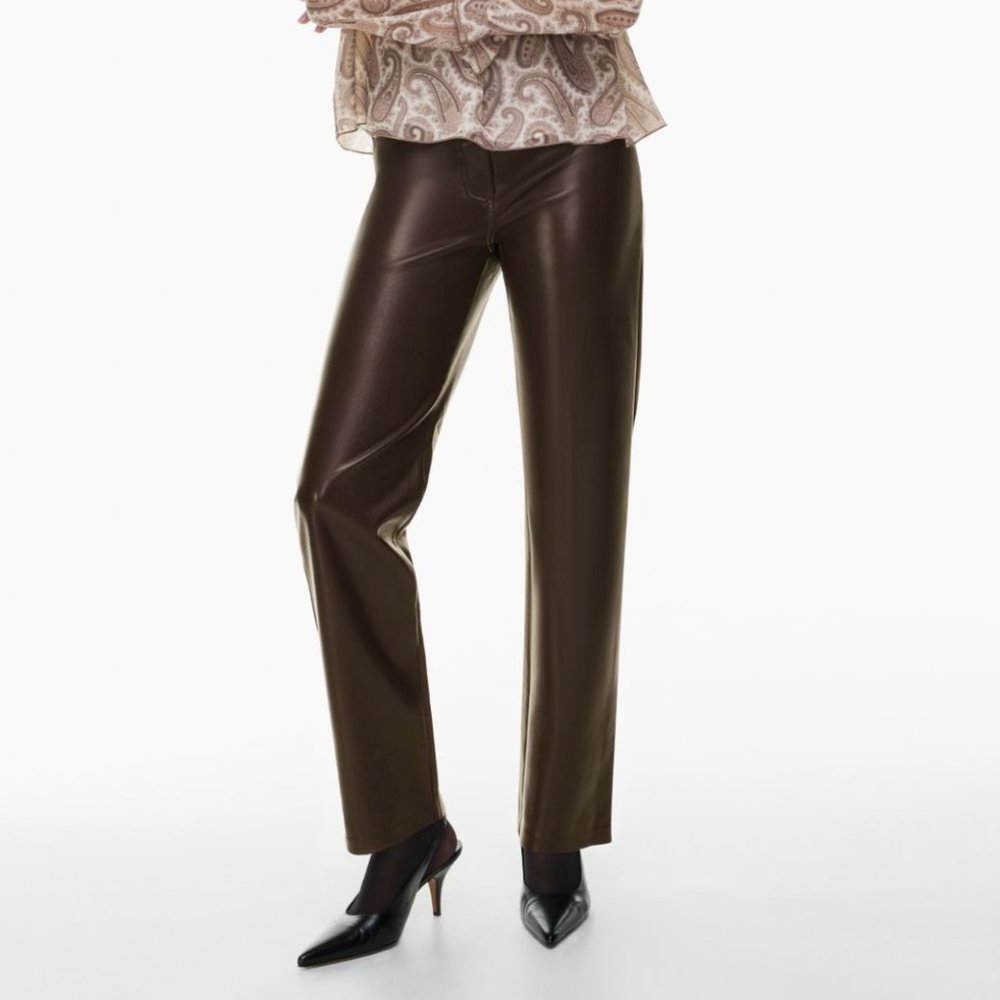 Aritzia Melina Faux Leather straight leg pant - sz 8